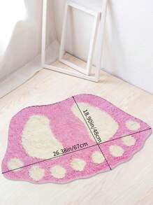 1 stuk creatieve asymmetrische zachte absorberende antislipmat, pootvormige badmat, badkamer/woonkamer/slaapkamer/hal vloermat, badkamerdecoratie, badkameraccessoires, terug naar school