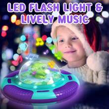 Dinosaur Sit And Spin Toddler Toys, 360° Spin Activity Toys With Music & LED Lights For Ages 1-3 Years Kids, Indoor Outdoor Early Development Toys & Birthday Gift For Boys Girls 18 Months + - Blue - View 4