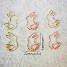 15/25/50 علامة مرجعية من الورق بشكل قلب وأرنب، كليبات ورقية إبداعية وعصرية لوازم المكتب والمدرسة والهدايا الشخصية