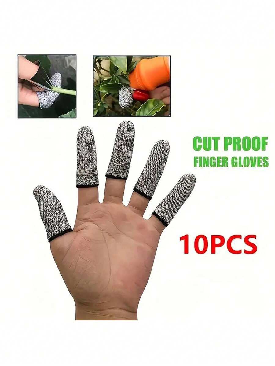 10pcs 10Pack CutResistant Finger Cots For Kitchen, Work, And Art