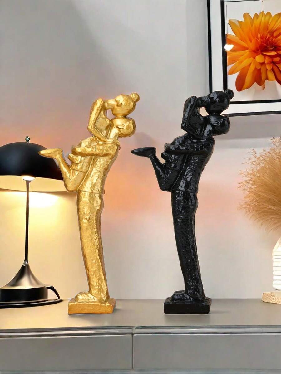 1 Tượng đôi nghệ thuật bằng sắt DreamsEden, Hai trái tim, Quà tặng lãng mạn cho kỷ niệm ngày cưới, sinh nhật, Giáng sinh - Tượng trang trí nhà tình yêu cho phòng khách, phòng ngủ, kệ sách sinh nhật - Nhiều màu - Xem 1