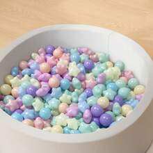 100pcs Ball Pit Balls For Toddlers, Mixed With Star Balls, 2.15 Inch/5.5cm,Soft And Crush Proof Plastic Toy Balls For Ball Pit, Children's Pool Water Toys, Baby Playpen Accessories, Ball For Toddlers, Party Toy Balls, Water Toy Balls, Gifts