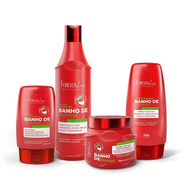 FOREVER LISS Kit Banho de Verniz Morango Completo Forever Liss