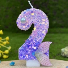 3 件美人鱼尾巴形数字蜡烛、生日蛋糕蜡烛装饰、0-9 年龄数字蜡烛、大气生日蜡烛、可爱创意数字蜡烛、惊喜派对蛋糕装饰、适用于派对、婚礼、生日晚宴、餐厅氛围装饰、房间装饰、礼物、生日装饰、生日快乐、房间装饰 - 多色 - 查看 14