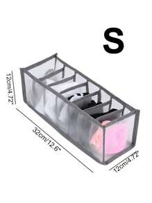 1/4pcs Mesh Division Underwear Underwear Storage Box Clothing Division Storage Box Household Foldable Portable Storage Basket