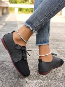 Pantofi pentru bunica cu fund plat, pantofi casual cu vârf rotund, noi de primăvară/toamnă, pantofi casual cu vârf rotund, pantofi versatili de mărime mare, potriviti pentru mamă