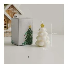 1pc Tree Scented Candle, Ambient Gift, Handmade Fragrance Candle, Faux Candle,Room Decor,Gifts, Christmas Decorations, Christmas Gifts - Multicolor - View 15