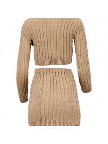 conjunto tejido - Beis - Ver 2