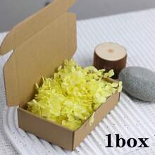 1 boîte de fleurs séchées naturelles, fleurs séchées conservées d'hortensia, paquet de matériel de DIY de fleurs éternelles, paquet de matériel de fleurs séchées par haleine de bébé, matériel végétal de haute qualité pour l'artisanat de DIY, décoration, non électrique, sans plumes