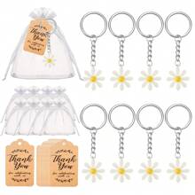 90 Stück Sonnenblumen Party Geschenke inklusive Sonnenblumen Schlüsselanhänger, verstellbares Sonnenblumen Armband, PVC Sonnenblumen Aufkleber, Danke Kraft Etiketten, Organza Beutel für Geburtstag, Sommerfest, Hochzeit