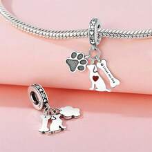 1 Chiếc Bùa Thú Cưng Bằng Bạc Sterling 925 Bùa Mèo Và Chó Trang Sức Cho Những Người Bạn Tốt Thích Hợp Làm Quà Tặng Cho Người Yêu Thú Cưng Thích Hợp Làm Vòng Tay Rắn Tự Làm Trang Sức Bùa Vòng Tay Nữ Phụ Kiện Đính Hạt Tự Làm - Bạc - Xem 6