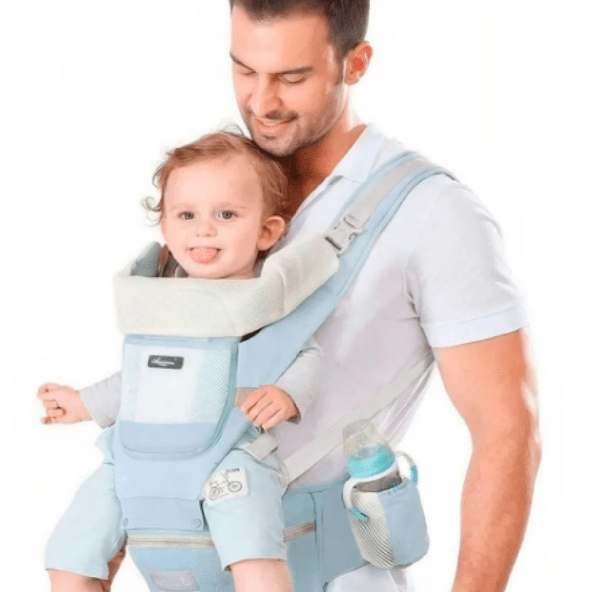 D&L Backpacks Kangaroo Baby Carrier Ergonomic 3-In-1 Carrier - Mint Blue - View 1
