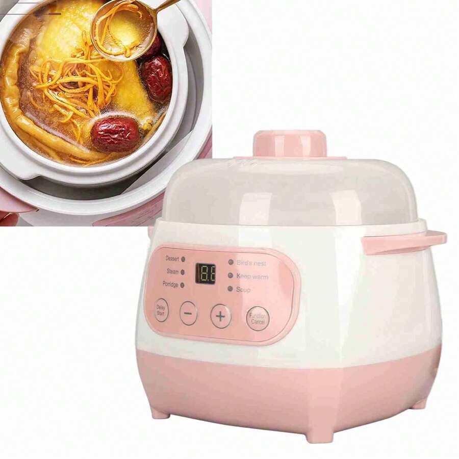 Electric Stew Pot 1L 200W Anti Dry Burn Safe Intelligent Electric