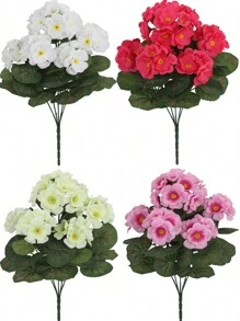 仿真花绣球花5头婚礼花束路引假花插花装饰仿真家居房间装饰 - 彩色 - 查看 1