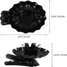 Set de 10 pinzas para velas giratorias de Navidad de hierro, soportes para velas para árbol, candelabros, portavelas, para fiestas, Navidad, cumpleaños, bodas y otras ocasiones románticas, decoración de habitaciones, regalos - Negro - Ver 5