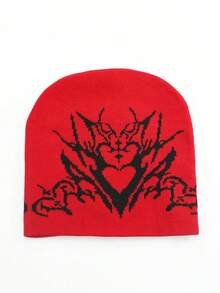 1 件男女通用提花针织无檐小便帽，独特另类时尚百搭风格，户外休闲防风，男女皆宜，均码，街头派对休闲波西米亚风腈纶针织图案帽，春夏秋冬 - A - 查看 14