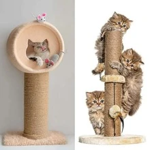 1Pc Cat DIY Sisal Cat Climbing Frame Special Cotton And Linen Rope, Scratch-Resistant Cat Scratching Post, Cat Scratching Board, Cat Toy Hemp Rope Rope - Mustard Yellow - View 10