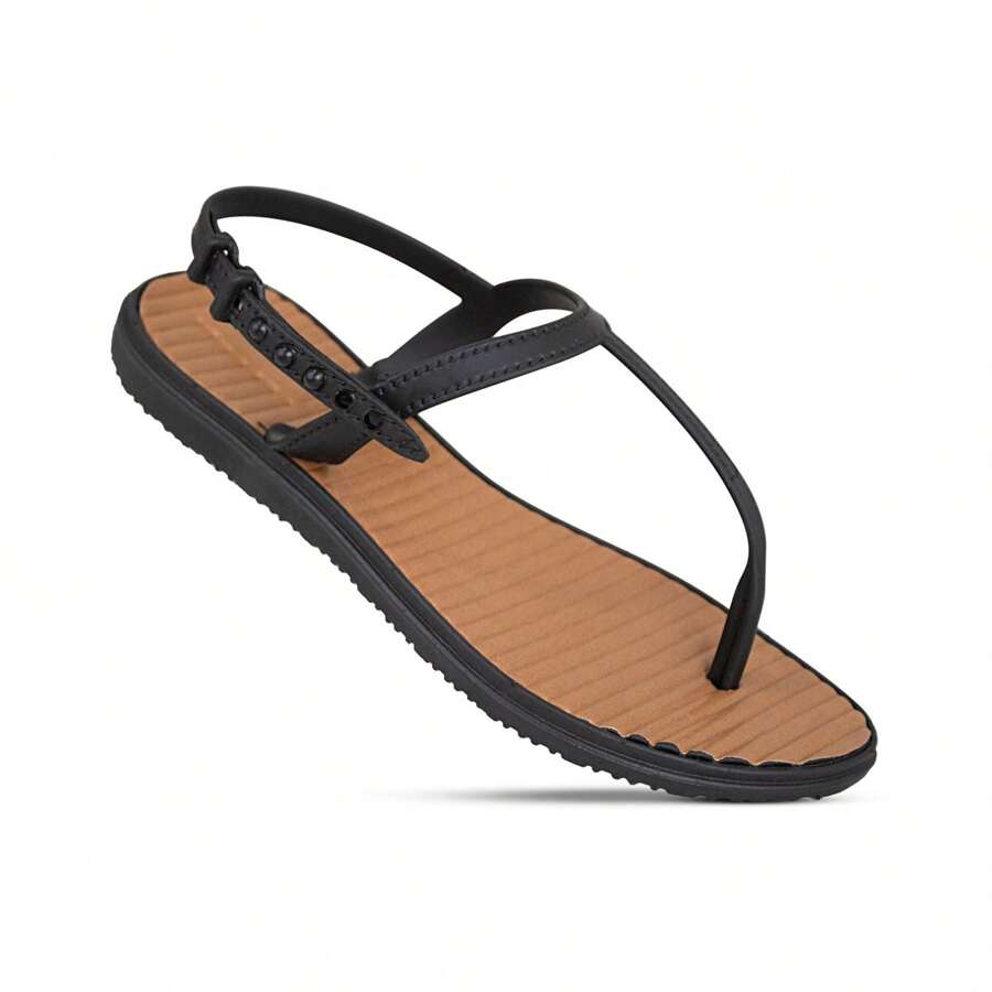 Women's Flip Flops With Adjustable Back Launch 2025 Spring Summer - 黑色 - 查看 1