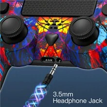 PlayStation 4 Wireless Bluetooth Joystick Controller For PS4 Pro Slim With LED Dual Vibration-Colorful - Red - View 2