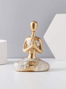 1pc Modern Luxury Nordic Style Resin Yoga Girl Decoration, Abstract Sculpture Statue, Suitable For All Room Types, Can Be Used Indoors And Outdoors - No Electricity Required Best Gifts Birthday Graduation - Multicolor - View 6