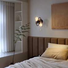 1pc Nordic Creative Personalized Modern Minimalist Zip Wall Lamp, Living Room Bedside Bedroom Study Room Corridor Wall Sconce (Excluding Lamp Bulb) - The Lamp Cup Wall Lamp Does Not Include the Bulb - View 3