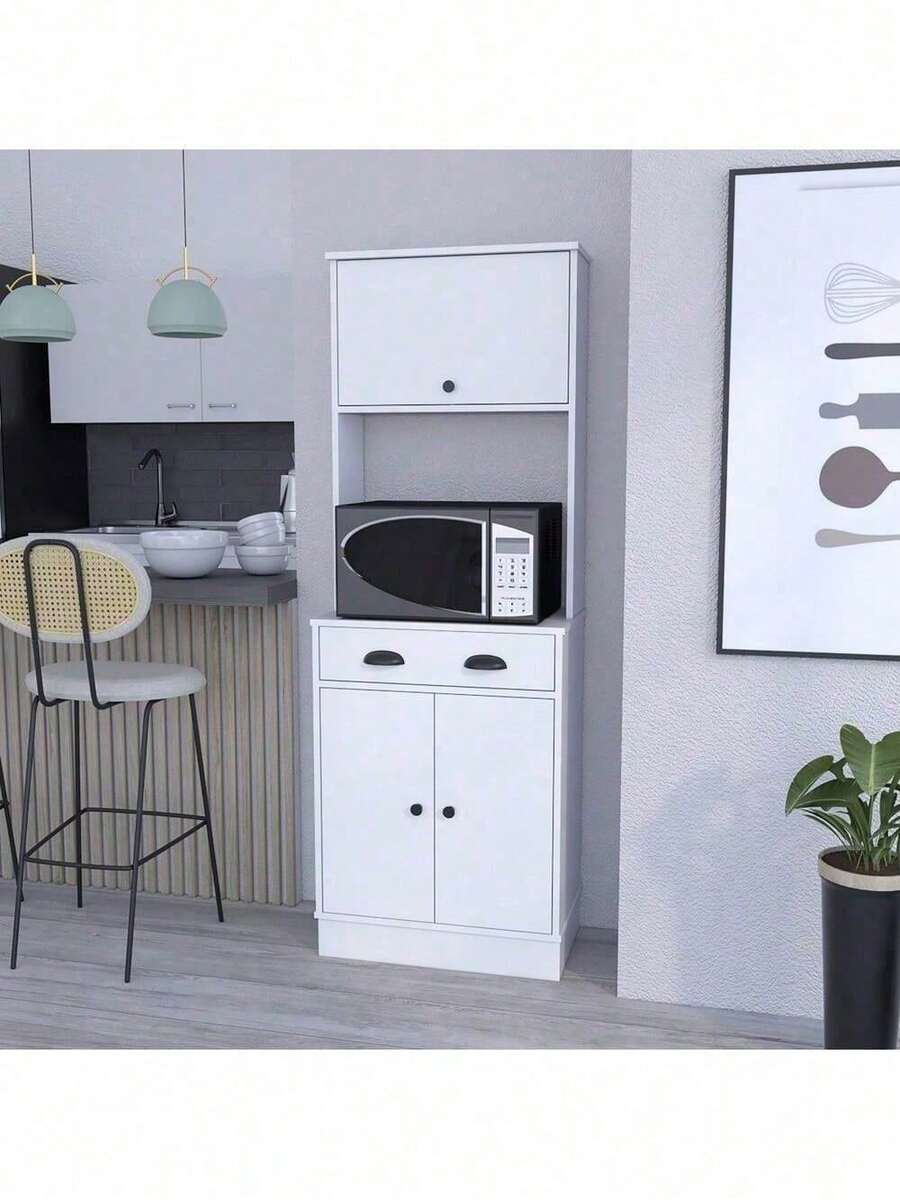 Pantry Microwave Stand Warden, Kitchen, White SHEIN USA