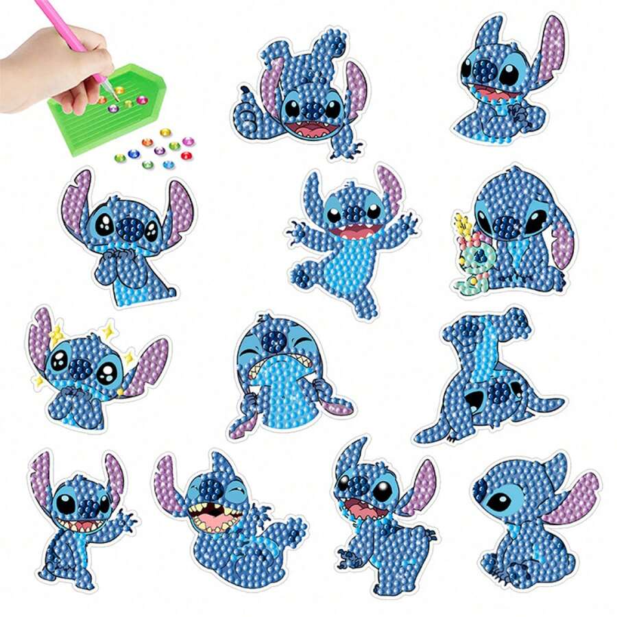 Handmade DIY Drilling Stitch Creativity Randomly Stick Cartoon Diamond