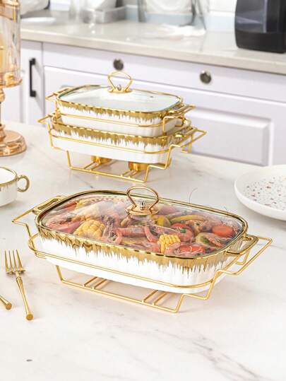 Jul 1set Keramisk Tallrik Restaurang Hem Vardagsrum Köksredskap Bakplatta Isolerad Gryta Soppgryta Kokgryta Lämplig För Bröd Kalkonostbröd Pizza Lämplig För Utomhus Bröllopsfester Present Födelsedag Jul Heminredning Nyårspresent