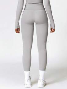 MASKERT 女士运动套装 运动跑步套装 瑜伽套装 家居休闲套装 亲肤舒适 - 灰色 - 查看 6