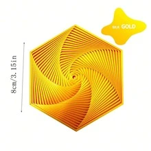 1 件 3D 打印新型分形烦躁六角形减压玩具，创意时尚装饰小雕像，颜色随机（实际颜色可能与图片不同） - 彩色 - 查看 18