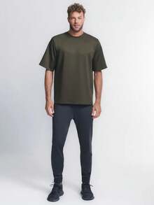 Men's Oversized Off White T-Shirt - 綠色 - View 6