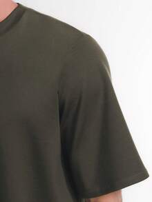 Men's Oversized Off White T-Shirt - 綠色 - View 3