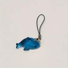 1 件可爱迷你树脂鲨鱼钥匙扣，时尚鲨鱼手机装饰吊坠礼物纪念品汽车配件包饰学校卡通哥特 Y2k - 多色 - 查看 8