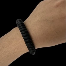 1 chiếc vòng tay cao su thủ công mới theo phong cách Gothic dành cho nam, món quà độc đáo cho Giáng sinh, năm mới, ngày lễ tình nhân, ngày lễ - màu đen - Xem 14