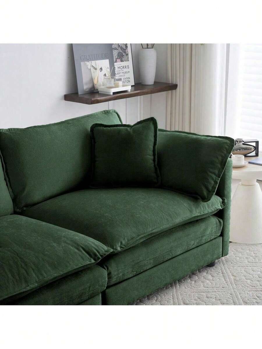 Free Combination Modular Sofa Free,4 Seater Sofa Comfy Chenille Fabric
