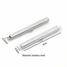 10pcs Stainless Steel Crimp End Beads Slide End Clasp With Chain Buckles Tubes Slider End Caps Connectors DIY Jewelry Accessories