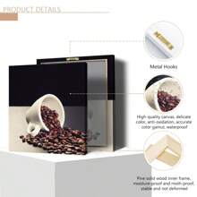 4pcs/Set Kitchen Wall Art Coffee Beans Coffee Cup Canvas Print Wall Art Decor - 4 Modern Artwork Paintings Contemporary Dining Room Home Decor, Unframed Posters,Wall Art,Room Decoration Stuff Gifts Birthday Graduation - Multicolor - View 7
