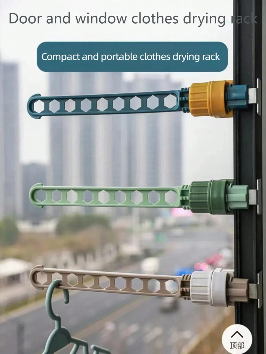 1pc Multi-Hole Clothes Drying Rack, 9-Hole Window Sill Clothes Drying ...