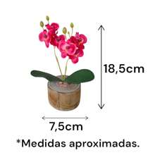 Arrangement With Mini Artificial Orchid Vase Small Vase With Artificial Orchid Artificial Orchid Vase Rustic Vase With Mini Artificial Flower Arrangement Wedding Souvenir Centerpiece For Party - trắng - Xem 4