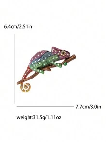 Emaille Strass Eidechsen Brosche für Frauen, Chamäleon Brosche, Gecko Brosche, Tier Pin, Party und Bankette Schmuckzubehör Geschenk - Eidechse-Chamäleon-Gecko - Übersicht 24