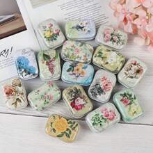10pcs Vintage Floral/Lavender Mini Metal Trinket Boxes, Elegant Jewelry And Pill Cases, Suitable For Wedding Favors, Guest Gifts And Reception Decor - Charming Antique Gift Packaging, Battery-Free, For 14+ Years Old, Home & Kitchen Party Supplies Summer Necessity For Women Storage Organizer Gift Travel Back To School, Room Decor - Lavender Box - View 5