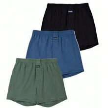 3pcs Men's Boxer, Loose & Casual Style Suitable For Both Home Wear And Outdoor Wear - Multicolor - View 4