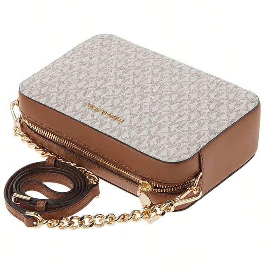 Michael Kors Jet Set Medium Camera Cross Bag Beige SHEIN USA