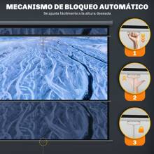 HOMCOM HOMCOM Tela de projetor de 84 polegadas Projetor manual de tecido Tela de projeção 4:3 Formato 4K Suporte para parede ou teto para home theater Office interno e externo branco