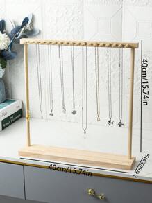 1 buc Suport de afișare a colierelor din lemn cu 12-18 cârlige, Suport de afișare pentru vitrina magazinului de bijuterii, Organizator de accesorii mici pentru bentiță și brățări, Suport de afișare a colierelor pentru femei Organizator de depozitare Articole esențiale de călătorie Depozitare pentru dormitor la școală