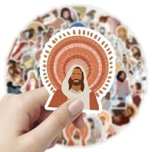 60 Pcs Jesus Stickers Aesthetic Christian Stickers, Religious Cross Faith Waterproof Vinyl Gifts For Phone, Water Bottle, Luggage, Laptop, Adults Teens Kids Boys Girls,School Supplies,Back To School