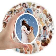 60 Pcs Jesus Stickers Aesthetic Christian Stickers, Religious Cross Faith Waterproof Vinyl Gifts For Phone, Water Bottle, Luggage, Laptop, Adults Teens Kids Boys Girls,School Supplies,Back To School
