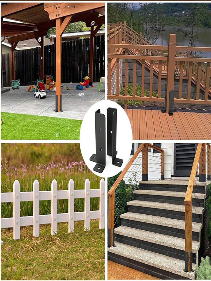 4 Stücke einstellbare Treppenpfosten Anker passend für 1,5x1,5", 2x2