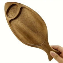 1 khay gỗ hồng sắc, khay đựng đồ dùng, khay đựng đồ ăn sáng, khay đựng trà, khay đựng bàn cà phê, khay đa năng, đĩa đựng đồ ăn nhẹ trang trí nhà cửa, thích hợp cho phòng ăn, nhà bếp, quán cà phê, cửa hàng sushi, ngoài trời, ngày lễ, lễ tạ ơn, giáng sinh, năm mới - Màu vàng - Xem 6