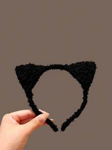 1 cái/2 cái Băng đô tai mèo dễ thương rửa mặt bằng vải nhung kẹp tóc đầu dễ thương Phụ kiện trang điểm tóc - Nhiều màu - Xem 5